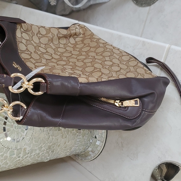 🤎🤎 COACH Lexy Signature Shoulder Bag & Matching Wristlet Wallet 🤎🤎 - Picture 6 of 15